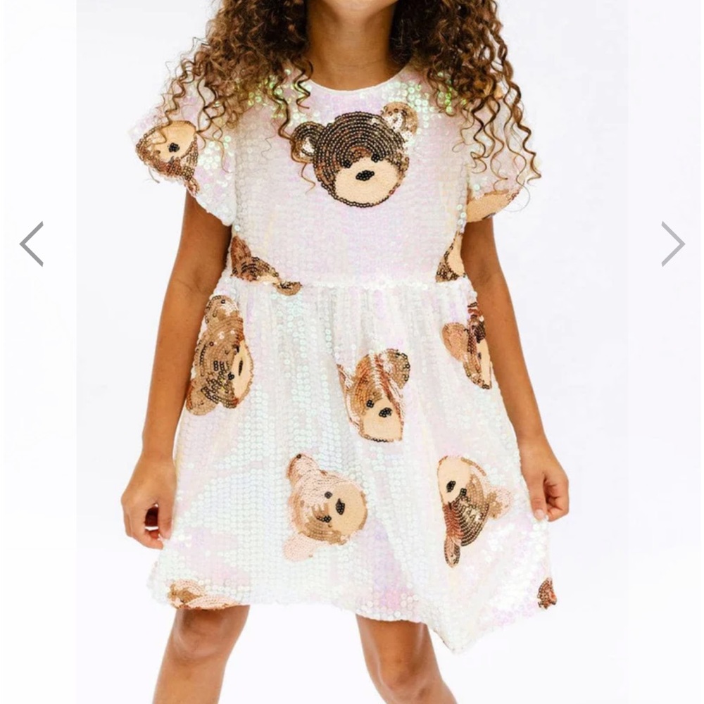 Lola and the Boys Sequin Bear Dress
